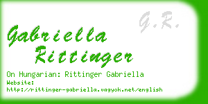 gabriella rittinger business card